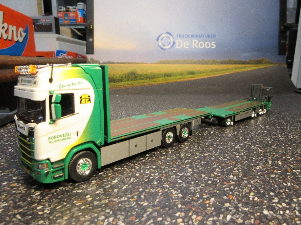 Tekno Scania 590 S combi Agrovezel met certificaat, Ophalen of Verzenden, Nieuw, Bus of Vrachtwagen, Tekno