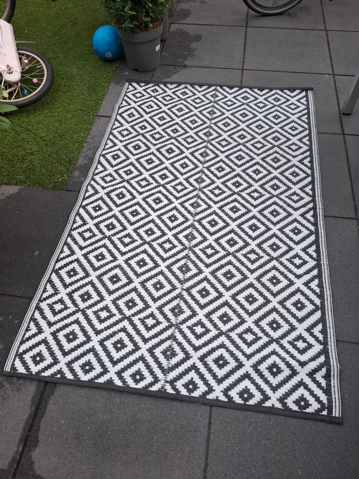 Buitenkleed, Gebruikt, 150 tot 200 cm, Geometrisch, 50 tot 100 cm