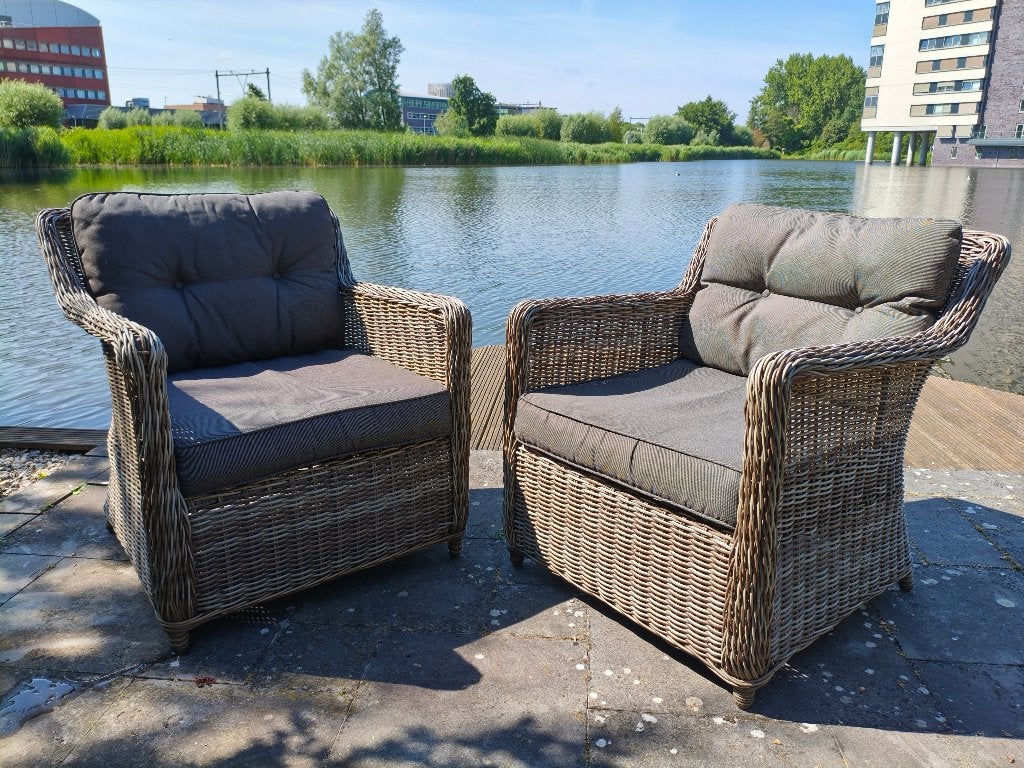 Lounch stoelen wicker (2 stuks), Tuin en Terras, Tuinsets en Loungesets, Gebruikt, Loungeset, Wicker, Stoel