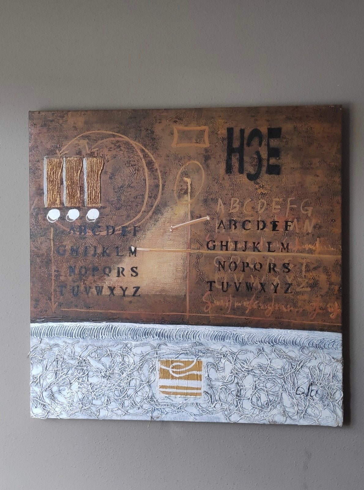 2 x Mixed-media kunstwerken van Ola, Ophalen