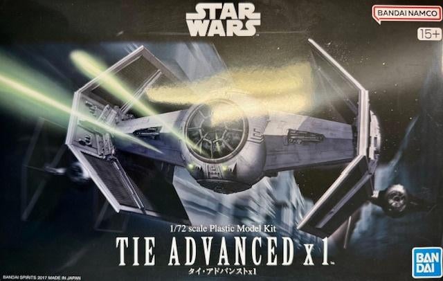 Coelianmodels, Bandai, 01214, Tie advanced x1, 1/72, € 49,99, Verzamelen, Star Wars, Ophalen of Verzenden, Nieuw, Overige typen