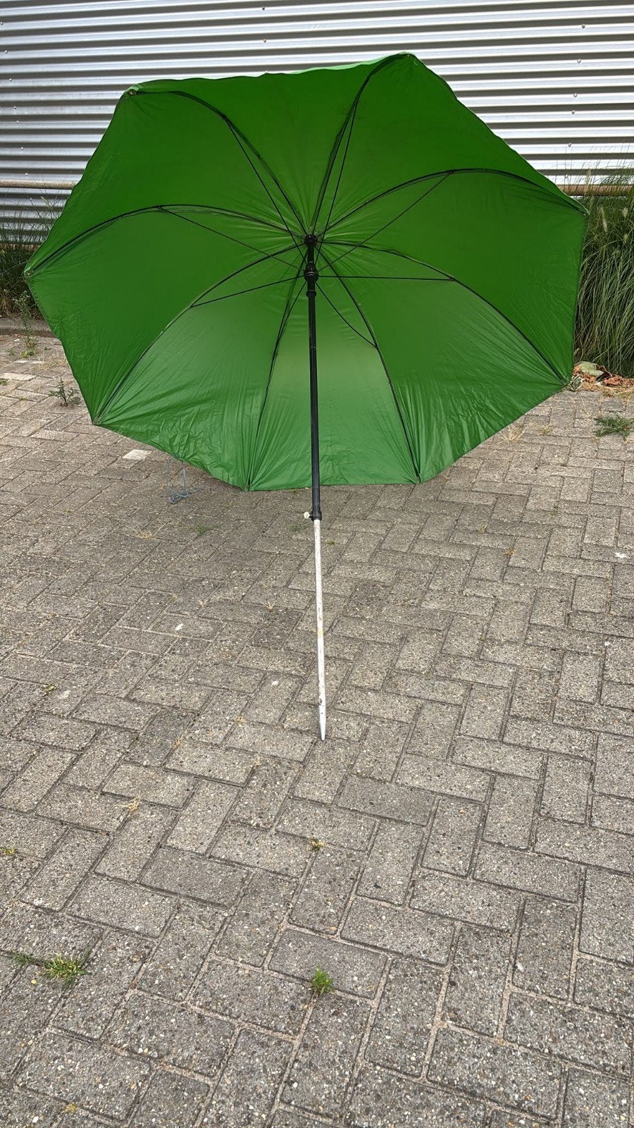 Groene Visparaplu - Degelijke Dikke Stof - 1.65m, Ophalen of Verzenden, Gebruikt, Overige typen