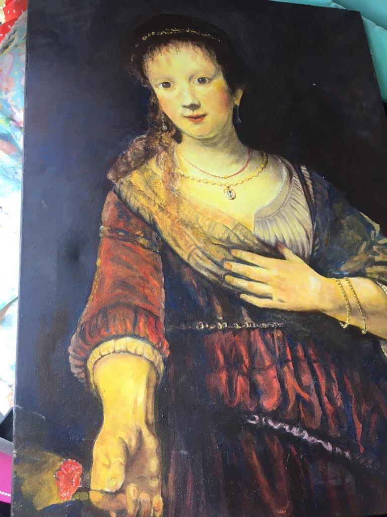 Rembrandt van Rijn-Portret van Saskia met Roos, Ophalen