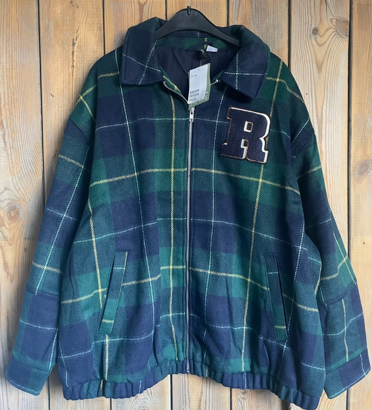 Nieuw geruit bomber jasje H&M maat XL, Ophalen of Verzenden, Nieuw, Maat 46/48 (XL) of groter, Blauw