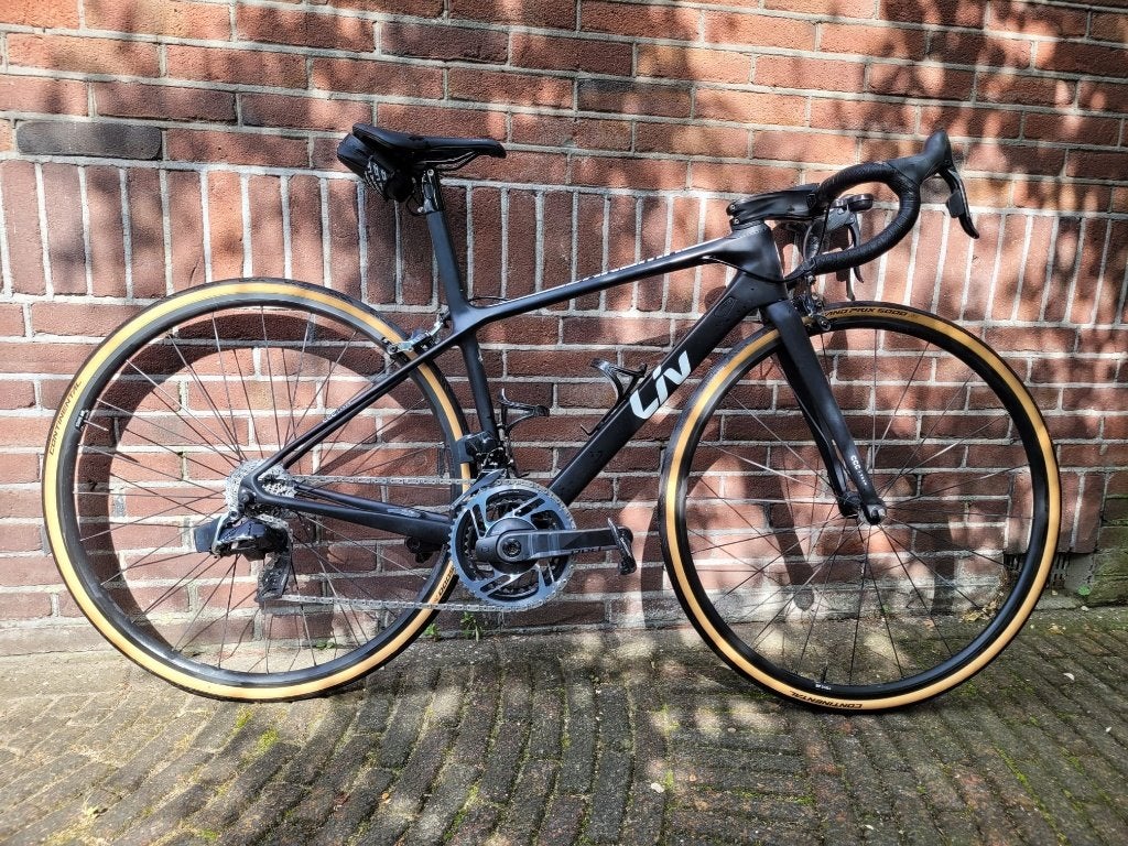 liv langma - sram red - powermeter - maat XS, Fietsen en Brommers, Fietsen | Racefietsen, Ophalen, 28 inch, Gebruikt, Carbon