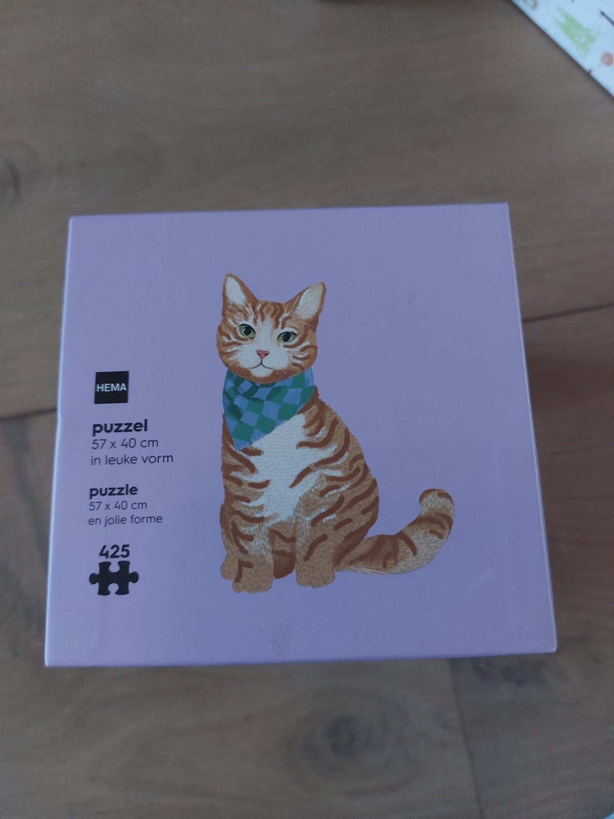 HEMA Kattenpuzzel 425 stukjes, Hobby en Vrije tijd, Ophalen of Verzenden, Minder dan 500 stukjes, Zo goed als nieuw, Legpuzzel