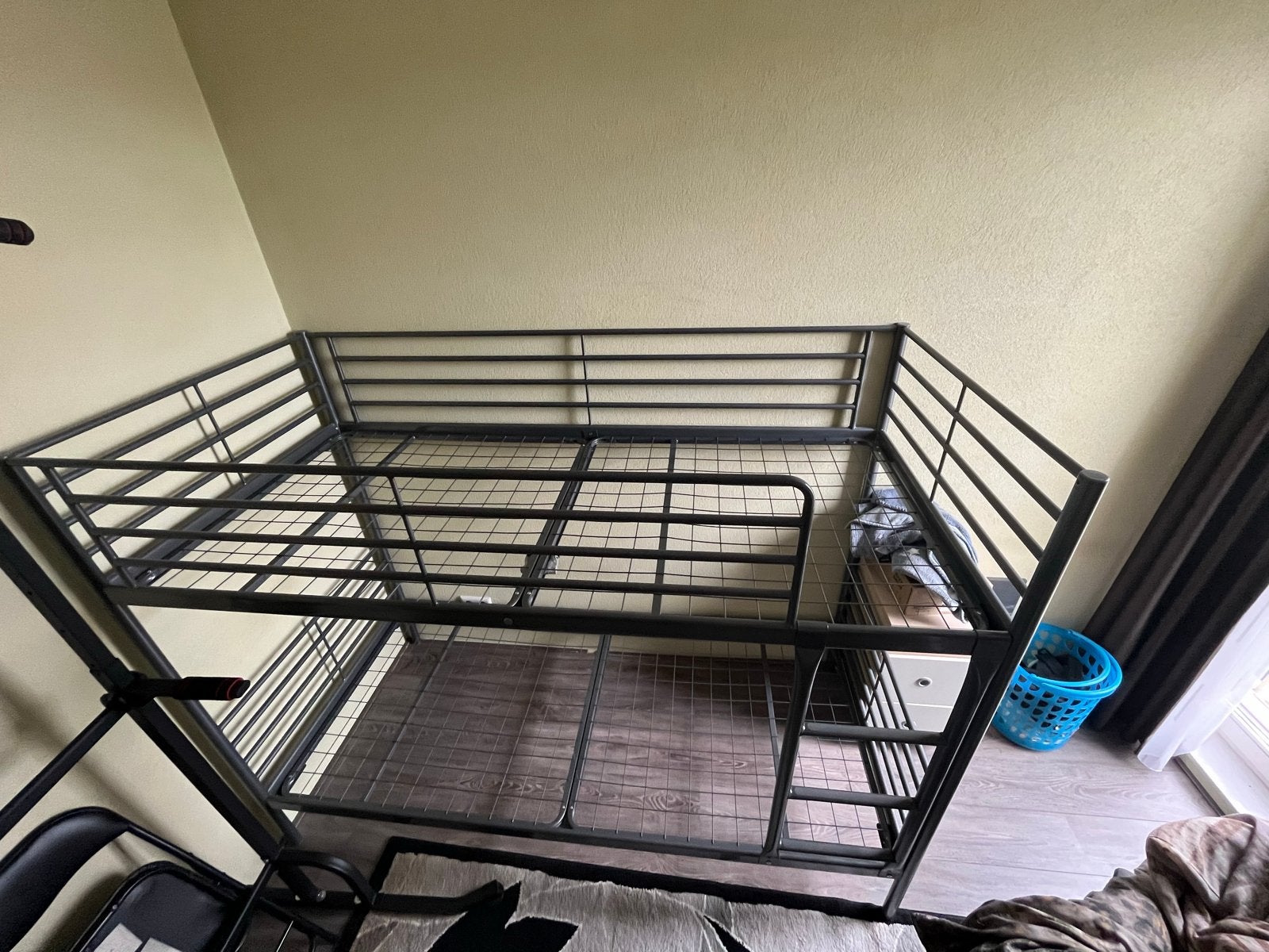 Stevig metalen stapelbed, Ophalen, Gebruikt, 90 cm, 160 tot 180 cm