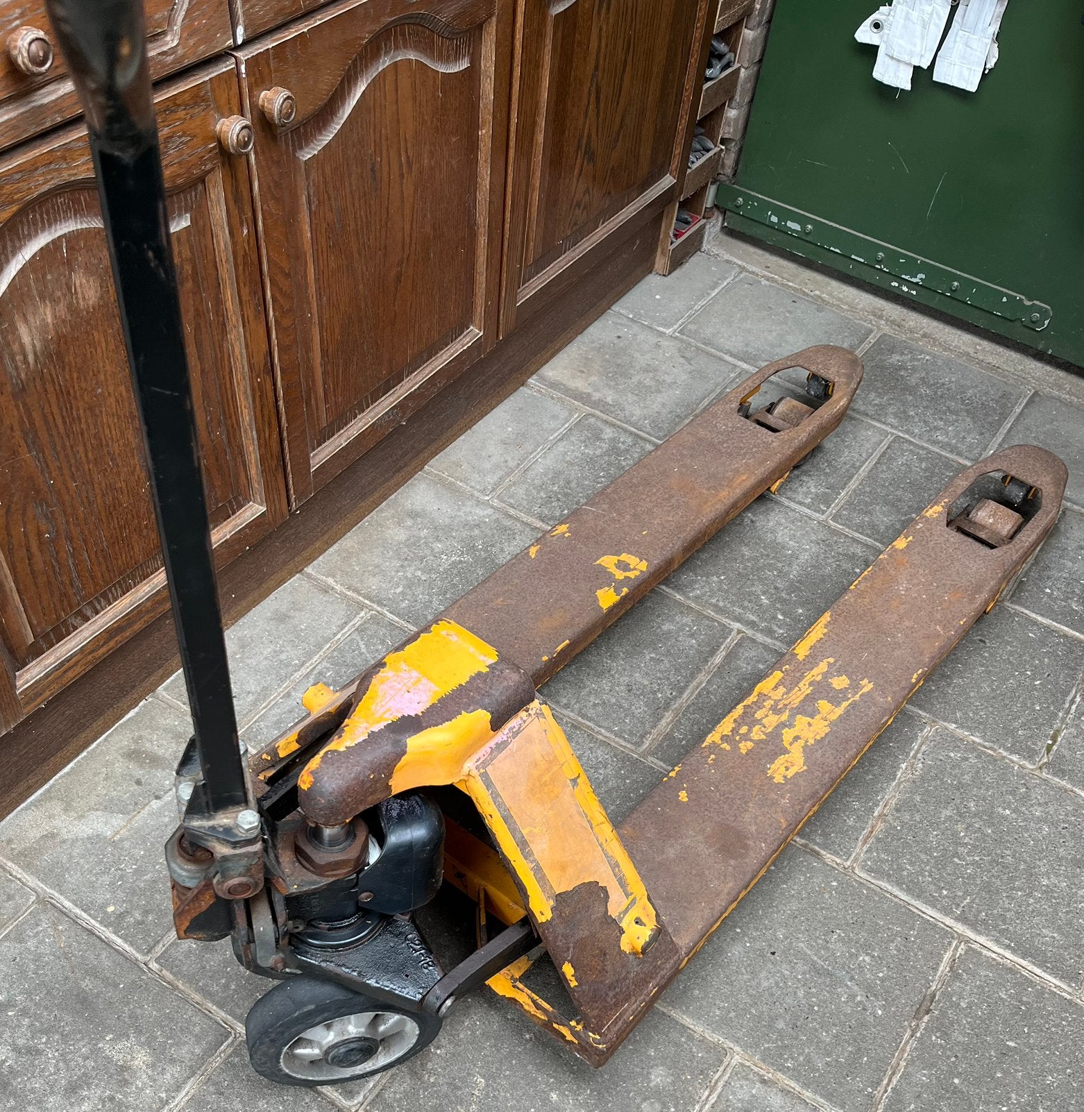 Pallet pomp wagen, Ophalen, Zo goed als nieuw