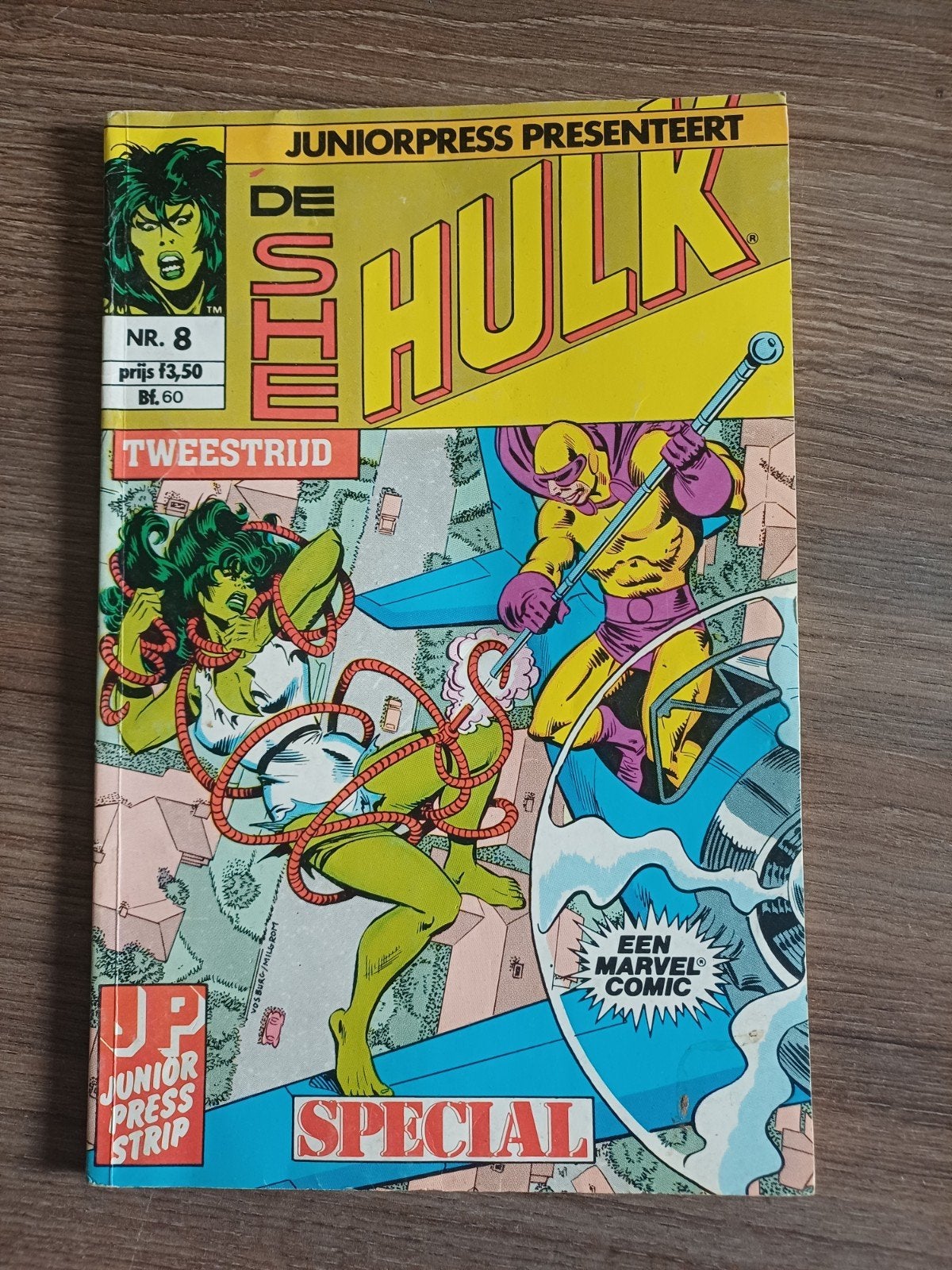 De She-Hulk: Tweestrijd - Juniorpress Presenteert Nr. 8, Boeken, Ophalen of Verzenden