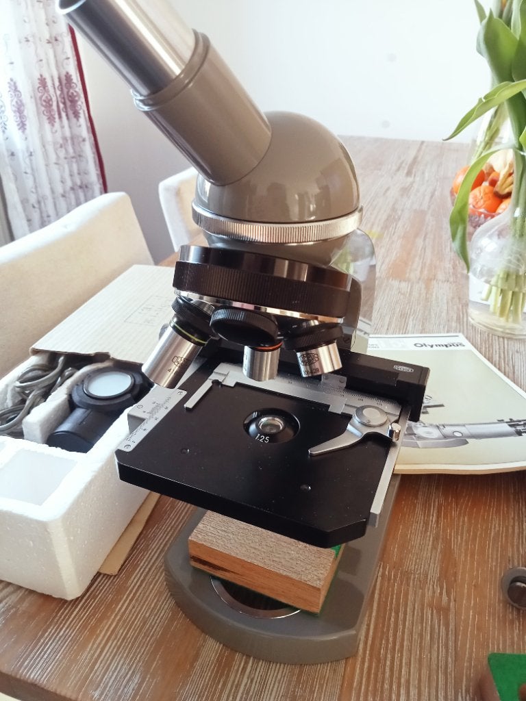 Microscoop Olympus, Ophalen, Zo goed als nieuw, 400x tot 1000x, Biologische microscoop