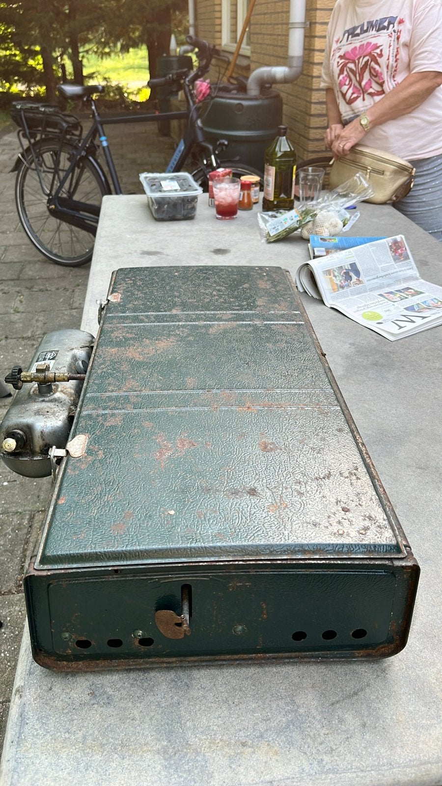 Coleman 3-pits brander - Functioneert nog goed, Verzenden, Gebruikt