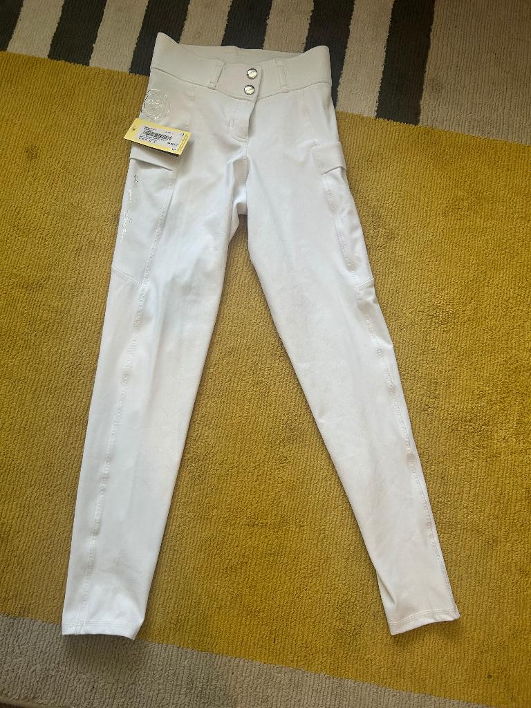 Felix Bühler rijbroek wit wedstrijd paard XS, Ophalen, Dressuur, Nieuw, Onderkleding