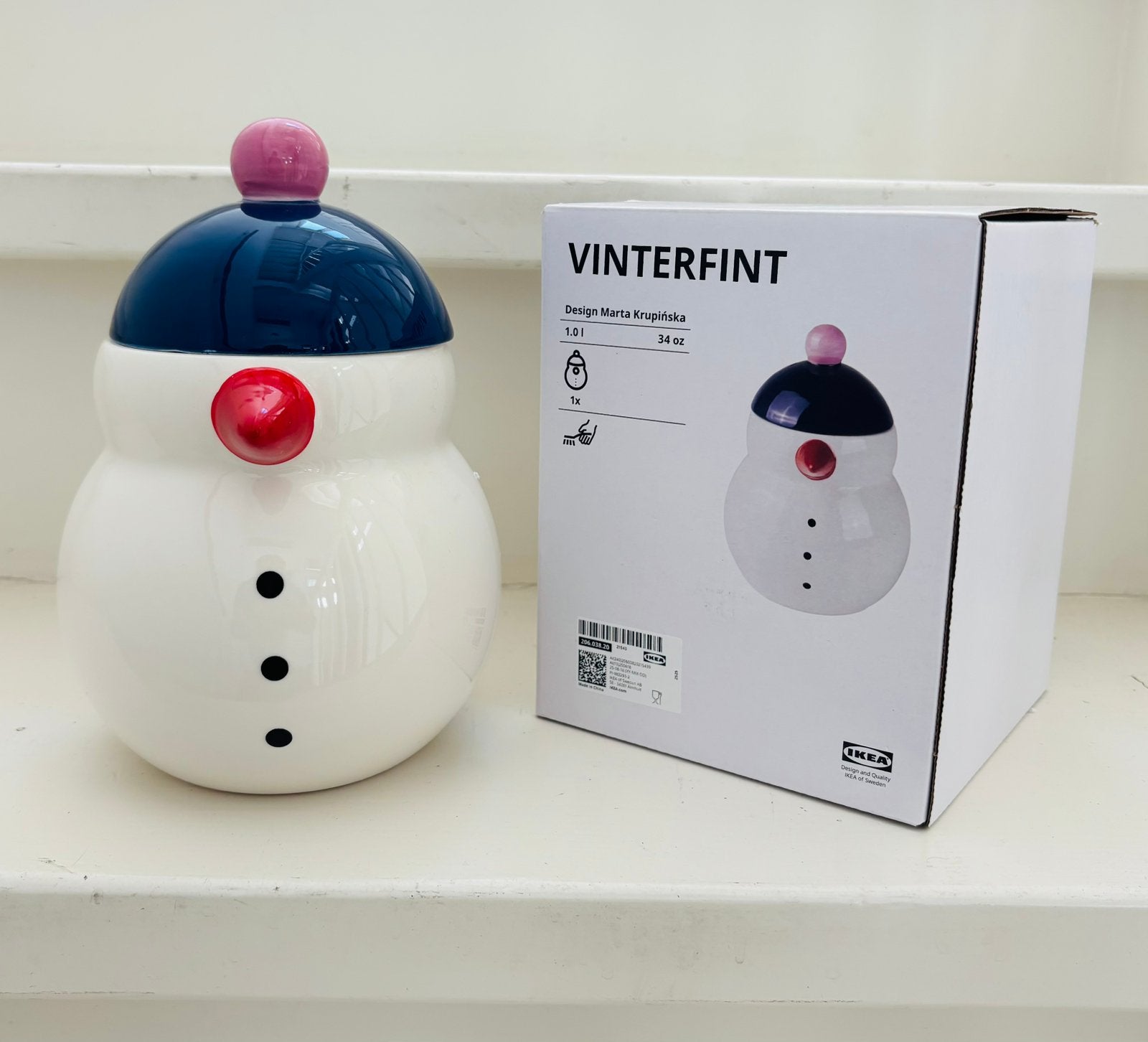 Ikea opberger in Sneeuwpop vorm, Ophalen of Verzenden, Zo goed als nieuw
