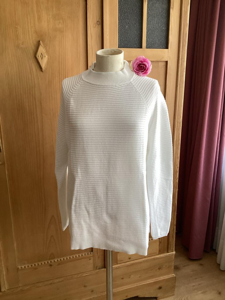 Witte geribbelde trui Xxl, Ophalen of Verzenden, Zo goed als nieuw, Wit, Trui of Vest