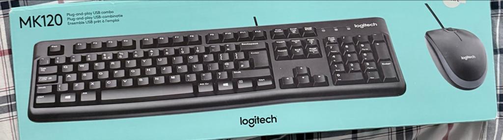 Logitech MK120 Toetsenbord en Muis Combo - Bedraad, Computers en Software, Toetsenborden, Nieuw, Qwerty, Bedraad, Toetsenbord en muis-set