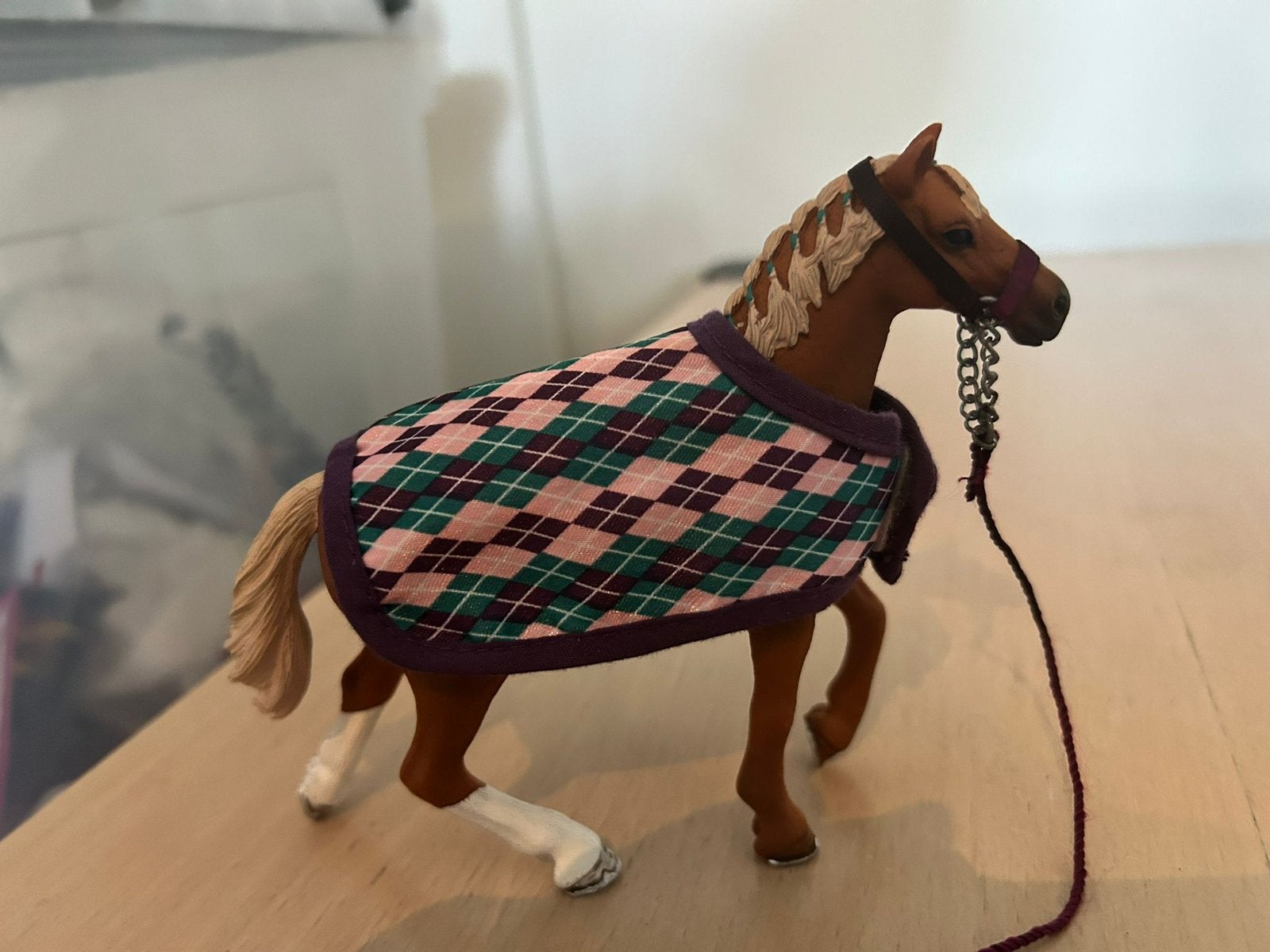 Schleich setje van 2 paarden en dekentjes, Ophalen of Verzenden, Zo goed als nieuw