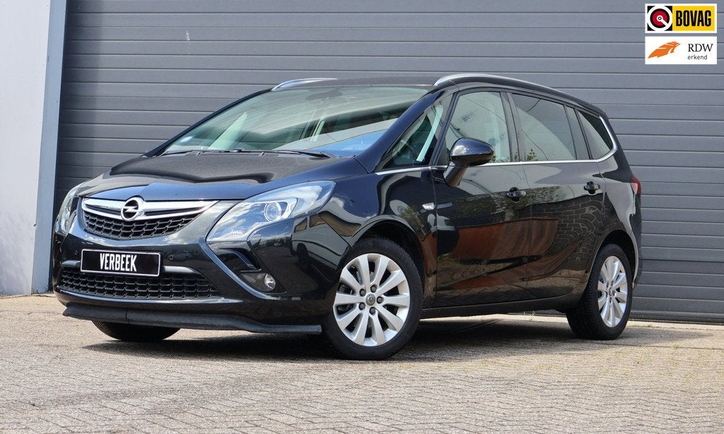 Opel Zafira Tourer 1.4 Innovation Cruise/Clima/PDC/Navi/Lede, Auto's, Zwart, 4 cilinders, Leder en Stof, Zwart