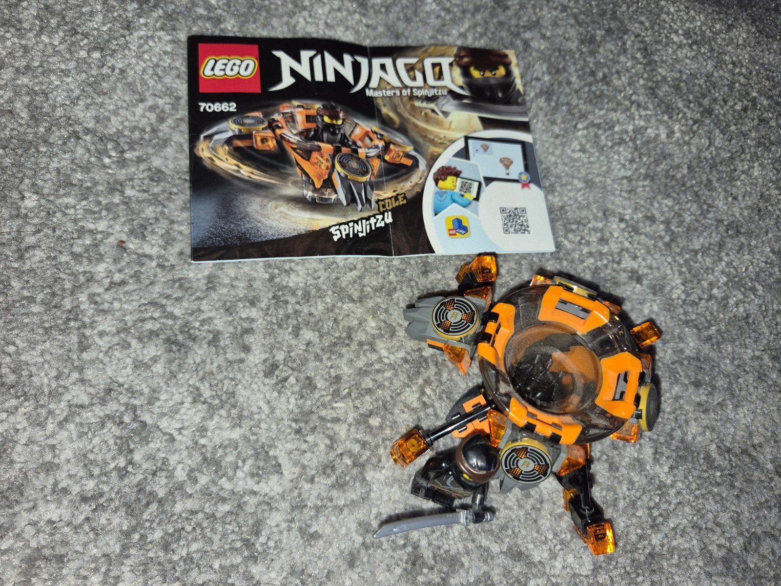 Lego Ninjago 70662 Spinjitzu Cole met instructies, Kinderen en Baby's, Lego, Ophalen of Verzenden, Zo goed als nieuw, Inclusief instructies