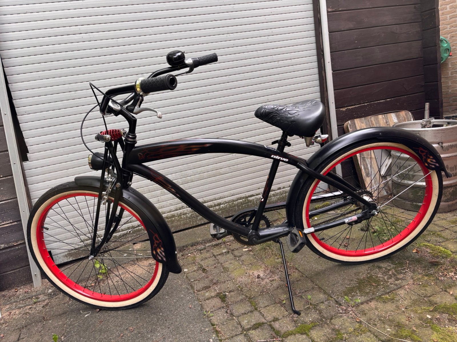 Unieke handmade Beach Cruiser, Fietsen en Brommers, Fietsen | Cruisers en Lowriders, Ophalen, Zo goed als nieuw, Staal, Cruiser