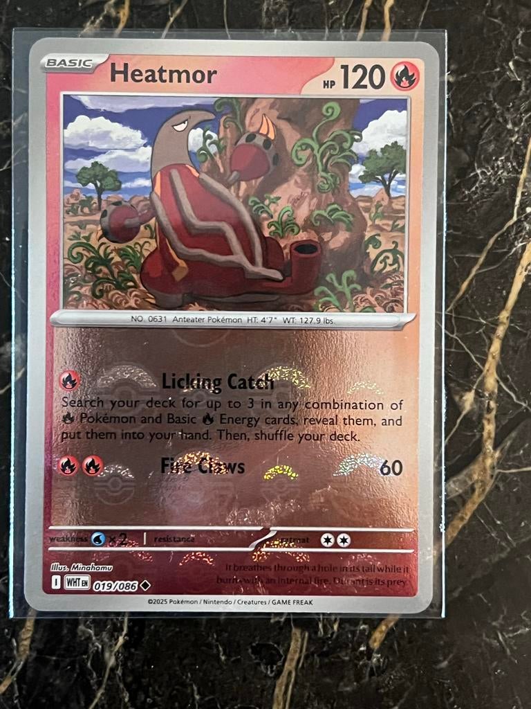 Heatmor pokeball - 019/086, Ophalen of Verzenden, Zo goed als nieuw, Losse kaart