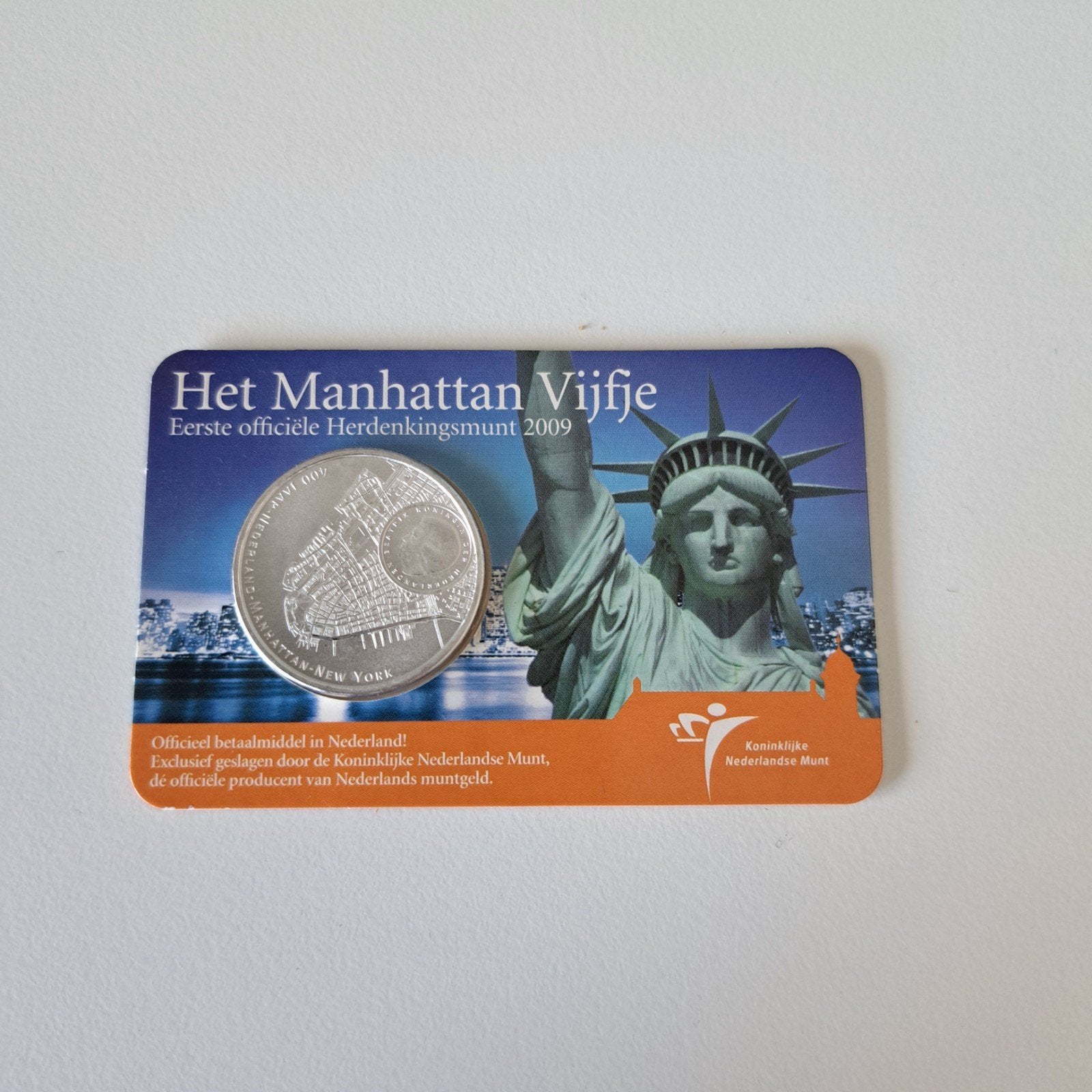 Manhattan Vijfje Coincard 2009, Postzegels en Munten, Munten | Nederland, Ophalen of Verzenden, Euro's, Losse munt