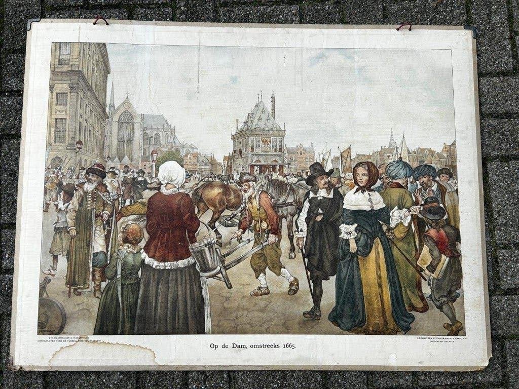 De Dam te Amsterdam, omstreeks 1665, Ophalen of Verzenden, Geschiedenis