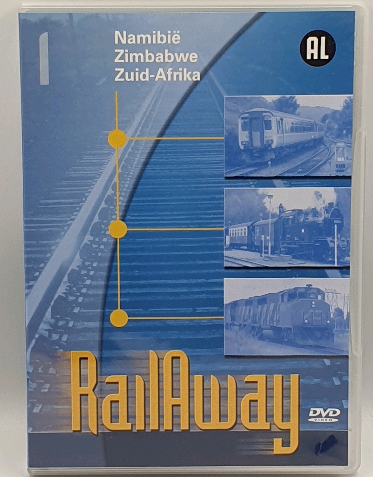 Te koop: RailAway DVD - Namibië, Zimbabwe, Zuid-Afrika, Alle leeftijden, Zo goed als nieuw, Reizen, Inclusief doosje