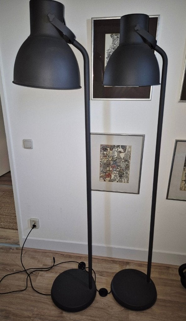 Twee IKEA Hektar staande lampen 180 cm, 15 euro per stukhoog, Ophalen of Verzenden, Gebruikt, 150 tot 200 cm