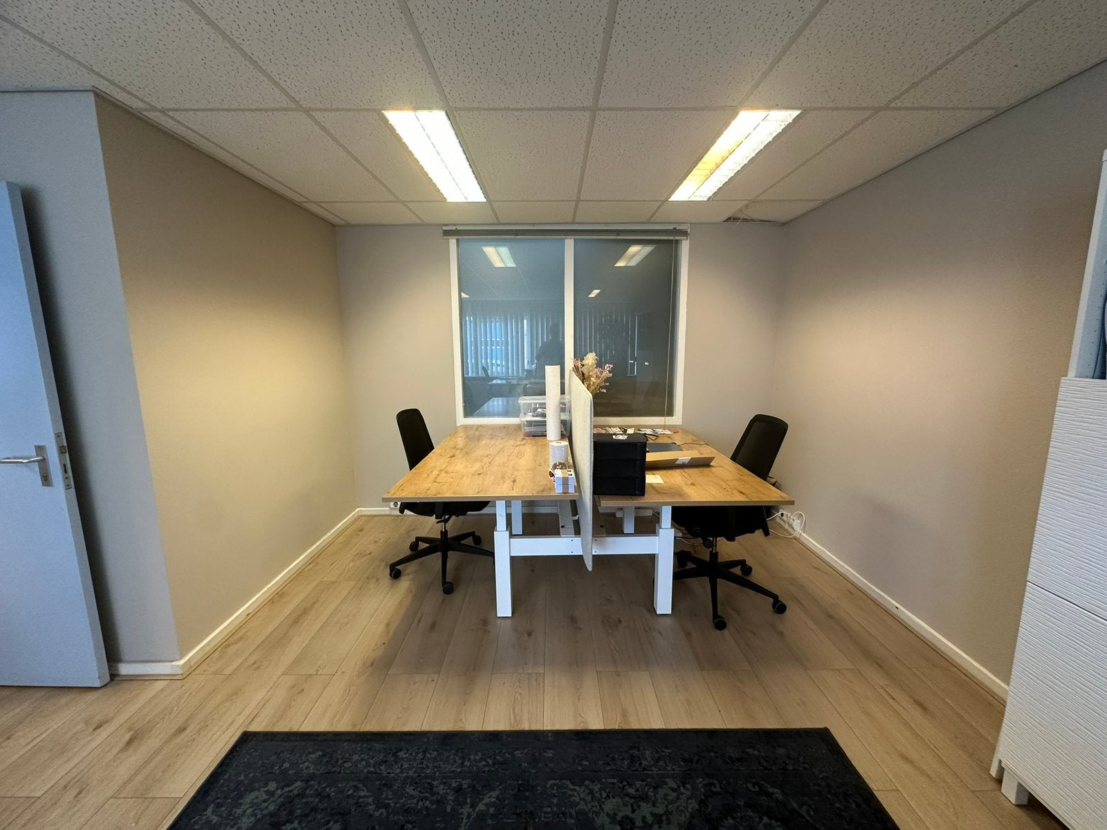 3x Gispen TM Duo bureau – 6 werkplekken – 180  80 cm, Gispen, In hoogte verstelbaar, Hout, Ophalen of Verzenden