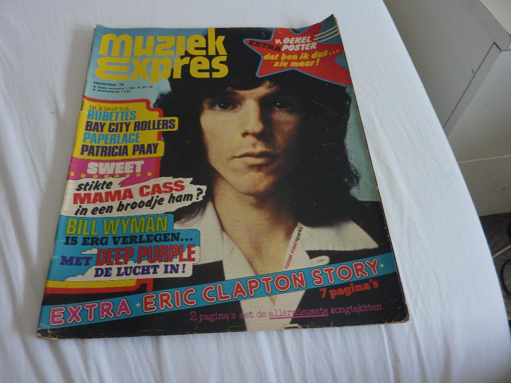 MUZIEK EXPRES`74-SWEET-J KAAGMAN-DEEP PURPLE-STONES-A COOPER, Verzenden, 1960 tot 1980, Tijdschrift
