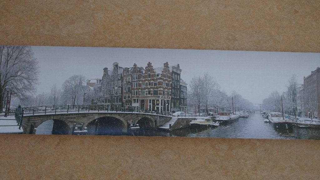 Hoek Prinsengracht en Brouwersgracht met café Papeneiland,, Oorspronkelijke maker, Nieuw, 125 cm of meer, Ophalen of Verzenden