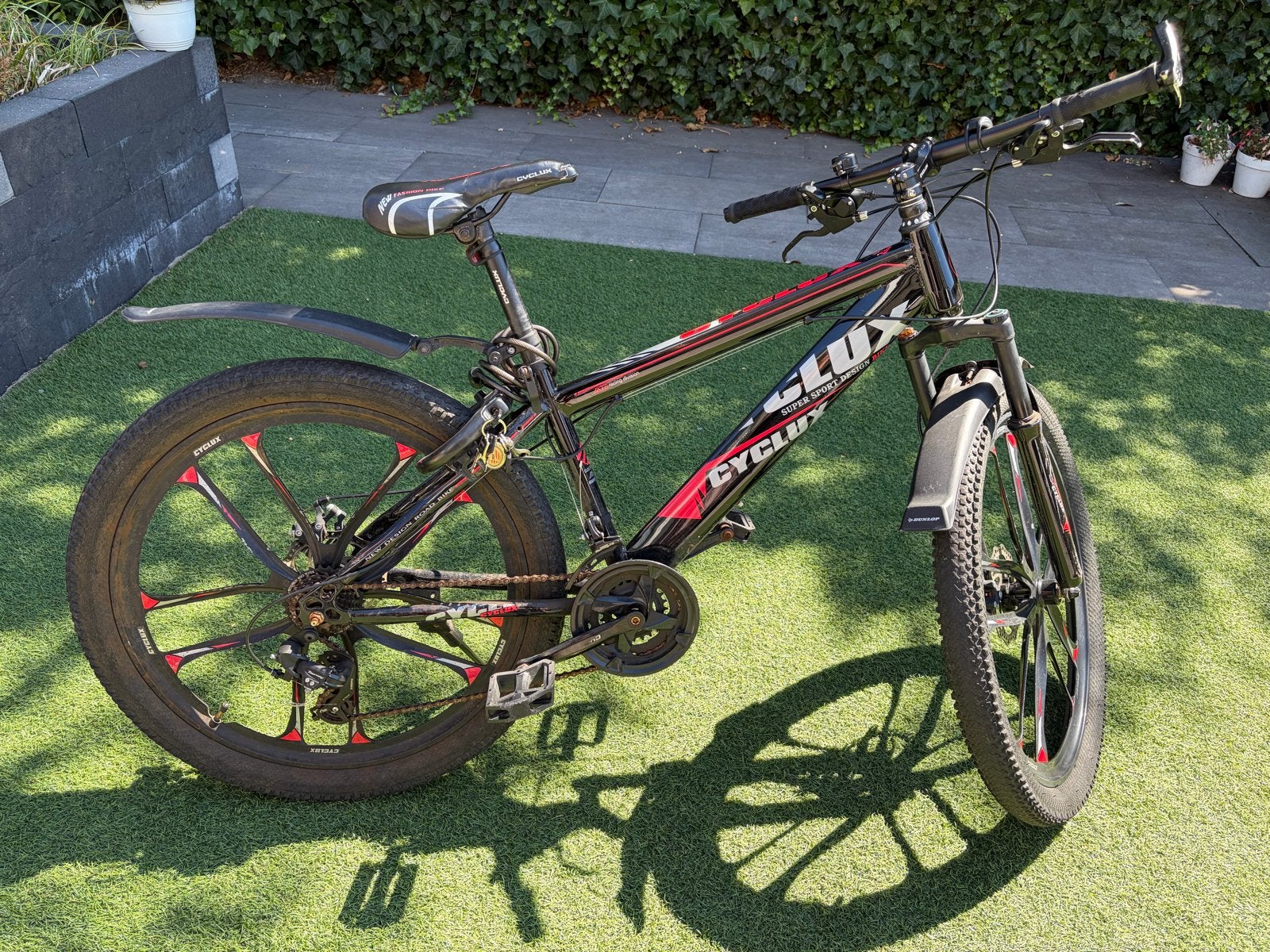 Cyclux Mountainbike - Zwart/Rood, Gebruikt, Ophalen, Gebruikt, 26 inch of meer, Versnellingen