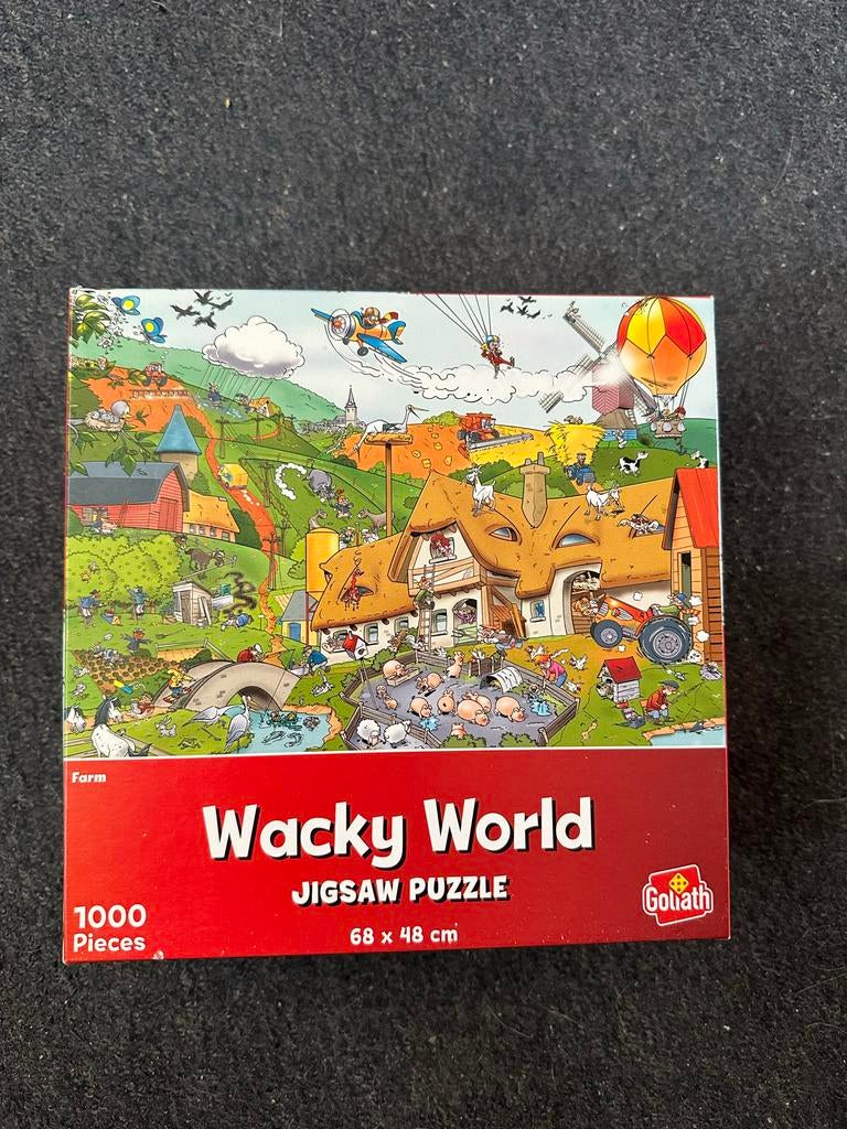 Wacky World Jigsaw Puzzle - Boerderij 1000 stukjes, Ophalen of Verzenden, 500 t/m 1500 stukjes, Zo goed als nieuw, Legpuzzel