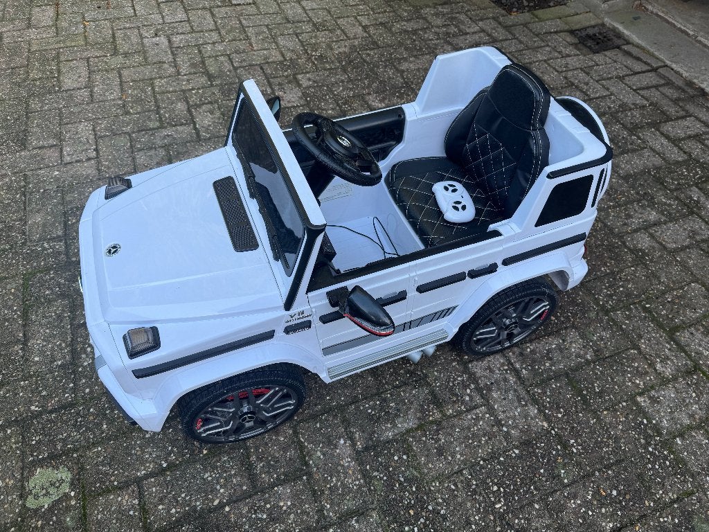 Mercedes G63 AMG elektrische kinderauto wit, Zo goed als nieuw