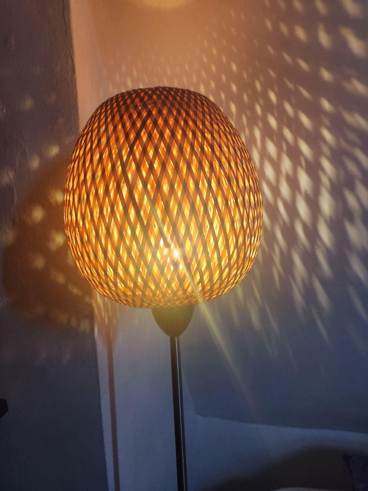 bamboo floor lamp., Modern, Bohemian, Ophalen of Verzenden, Zo goed als nieuw, 150 tot 200 cm