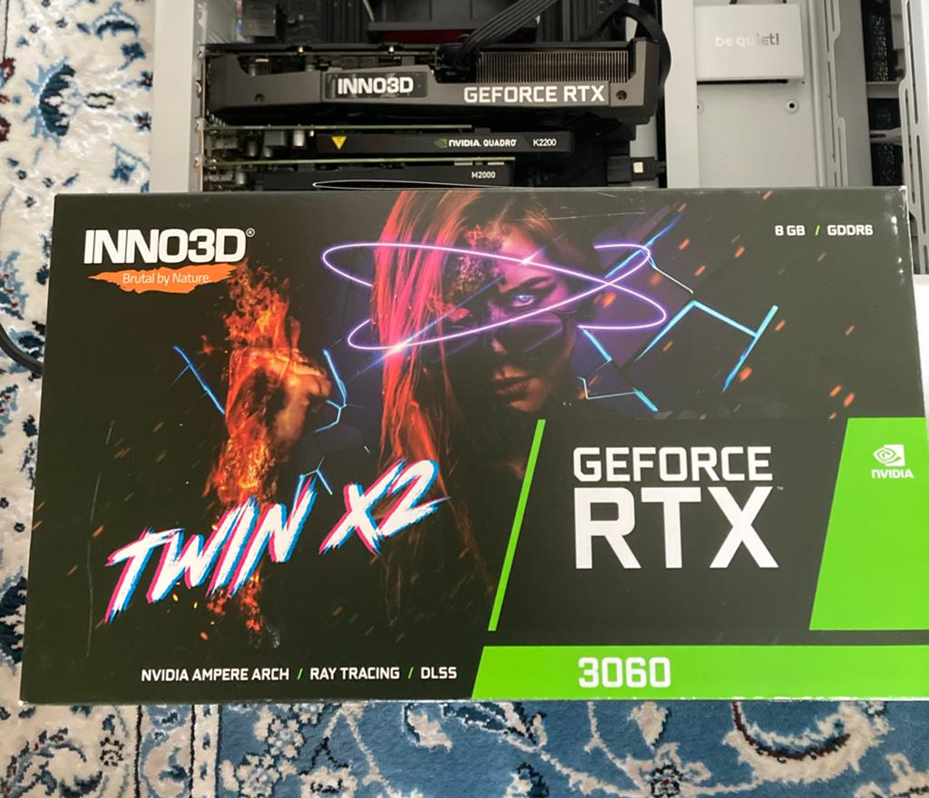 Inno3D GeForce RTX 3060 Twin X2 - 8GB GDDR6 Videokaart, Ophalen, HDMI, GDDR6, PCI-Express 4