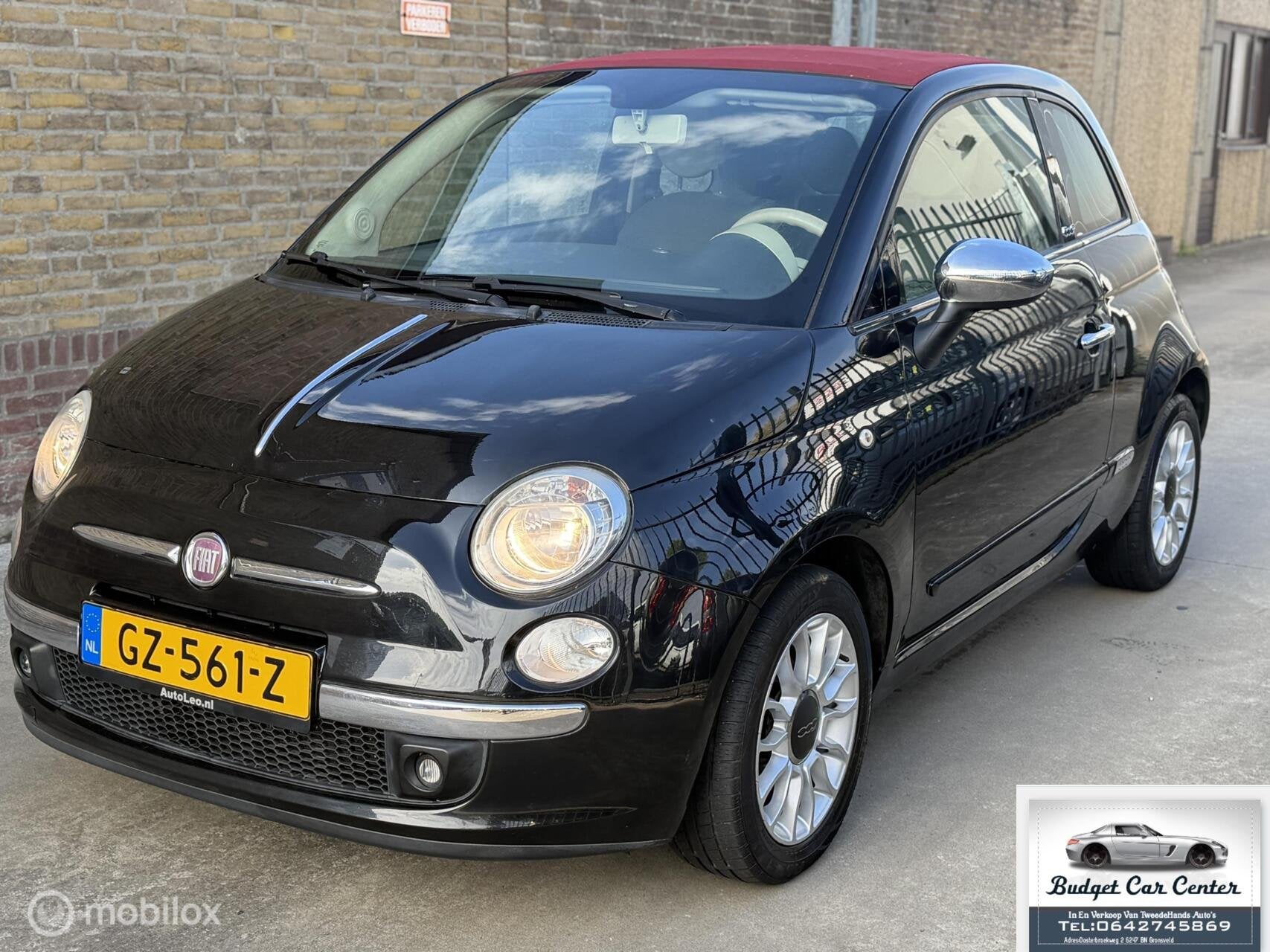 Fiat 500 CC. TwinAir Lounge, Euro 5, 86 pk, Gebruikt, 31 €/maand