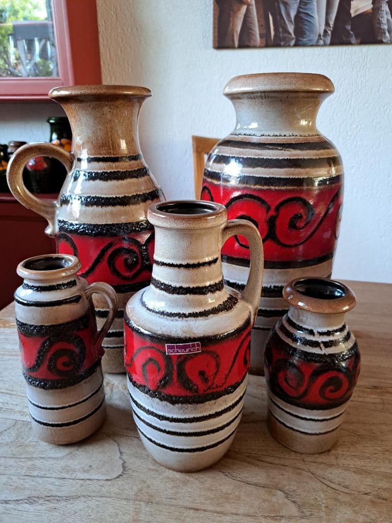Set West Germany vazen, Scheurich, Antiek en Kunst, Ophalen