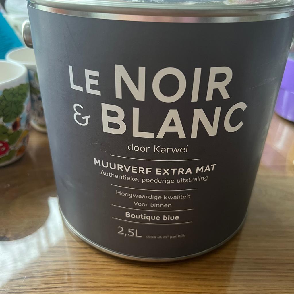 NIEUW Le Noir & Blanc Boutique blue 2,5L, Doe-het-zelf en Verbouw, Ophalen, Blauw, Nieuw, Verf