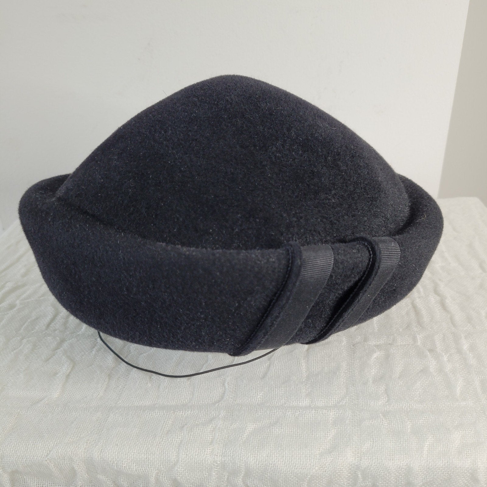 Whitley dames hoed Engeland zwart bontvilt 56 cm, Whiteley, 56 of 57 cm (M, 7 of 7⅛ inch), Hoed, Ophalen of Verzenden