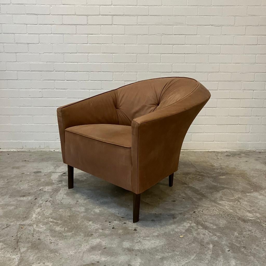 Leren design Fauteuil Montis Suite Van Gijs Papavoine stoel, Ophalen of Verzenden, Gebruikt, 75 tot 100 cm, 50 tot 75 cm