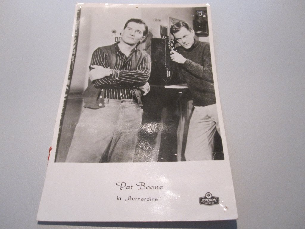 Oude ansicht (foto) kaart van Pat boone uit "Bernadine", Ophalen of Verzenden, Gebruikt, Film, Foto of Kaart
