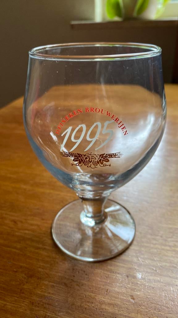 Heineken Brouwerijen 1995 bierglas, Verzamelen, Glas en Borrelglaasjes, Ophalen of Verzenden, Zo goed als nieuw, Bierglas