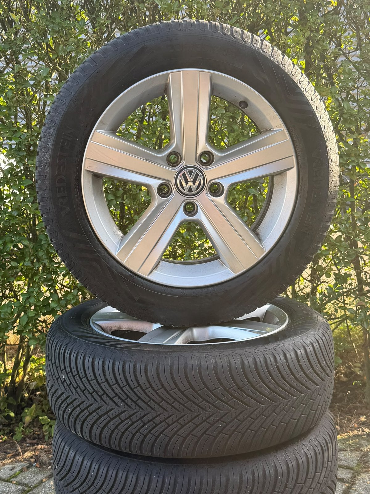 16” Orig VW Golf 7 6 5 Caddy touran velgen 4seasons banden, 16 inch, Banden en Velgen, Nieuw, All Season