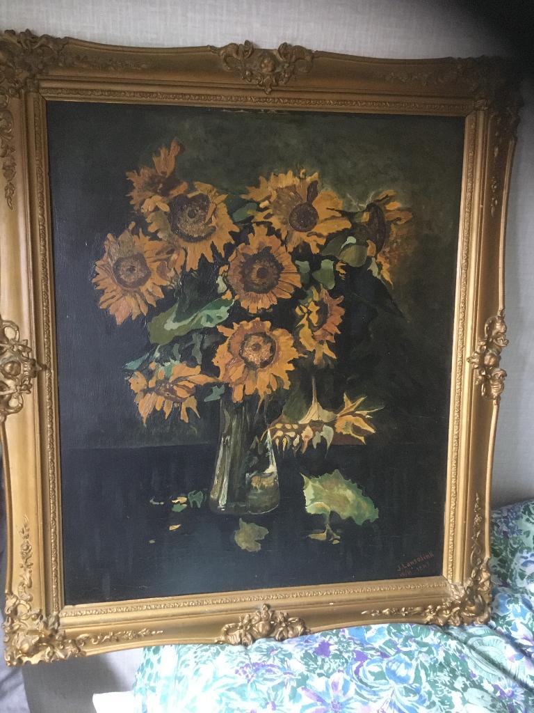 SCHILDERIJ  J.LENSELINK...1945....., Antiek en Kunst, Kunst | Schilderijen | Klassiek, Ophalen of Verzenden