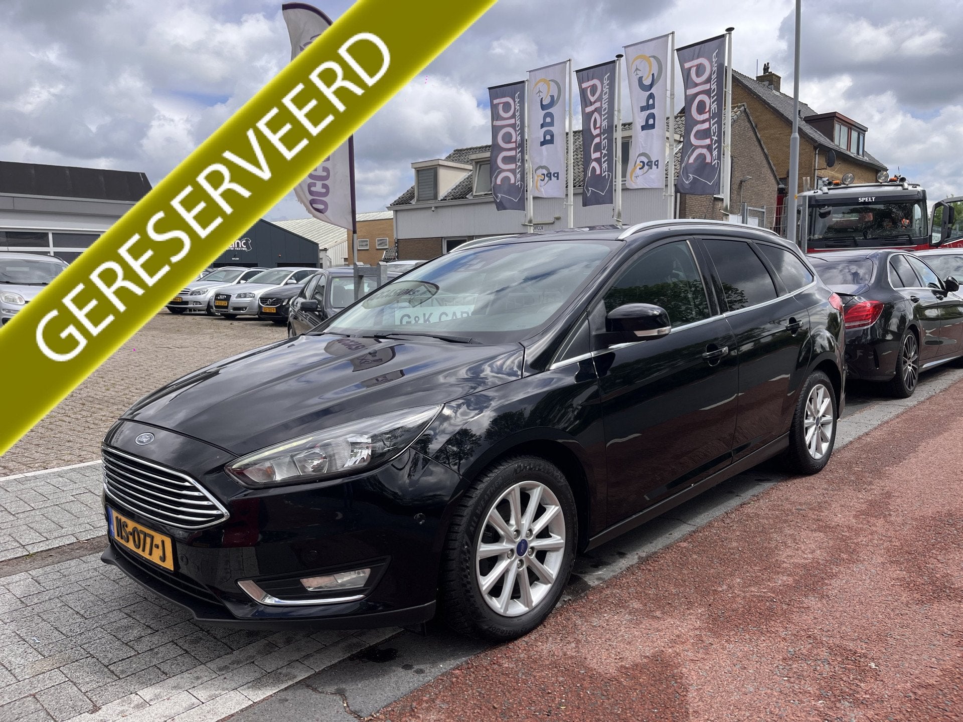 Ford FOCUS Wagon 1.5 TDCI Titanium Automaat Vol Opties, Auto's, Gebruikt, 4 cilinders, Zwart, 120 pk