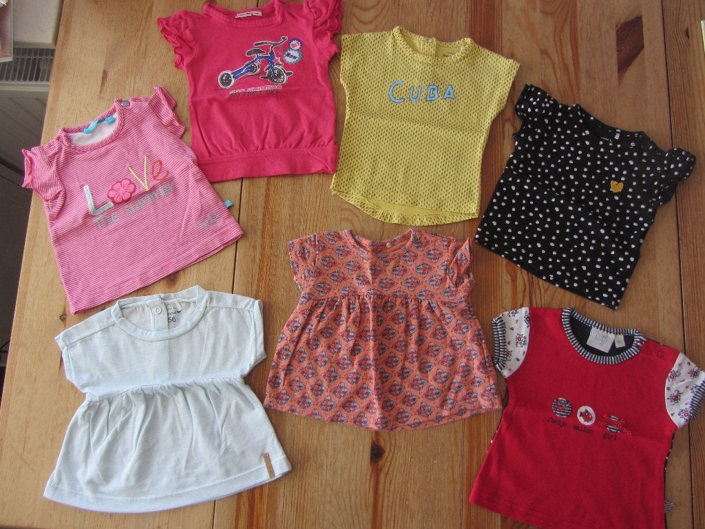 Veel t-shirtjes maat 50-56, Kinderen en Baby's, Ophalen of Verzenden, Zo goed als nieuw, Meisje, Shirtje of Longsleeve