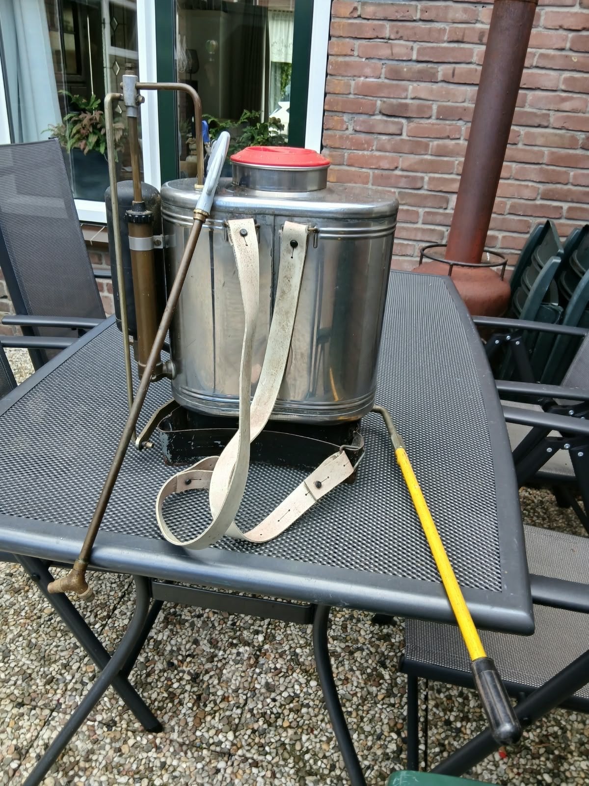 Vintage Dofra rugspuit - Tuinspuit - Plantenspuit, Ophalen, Gebruikt, Overige typen