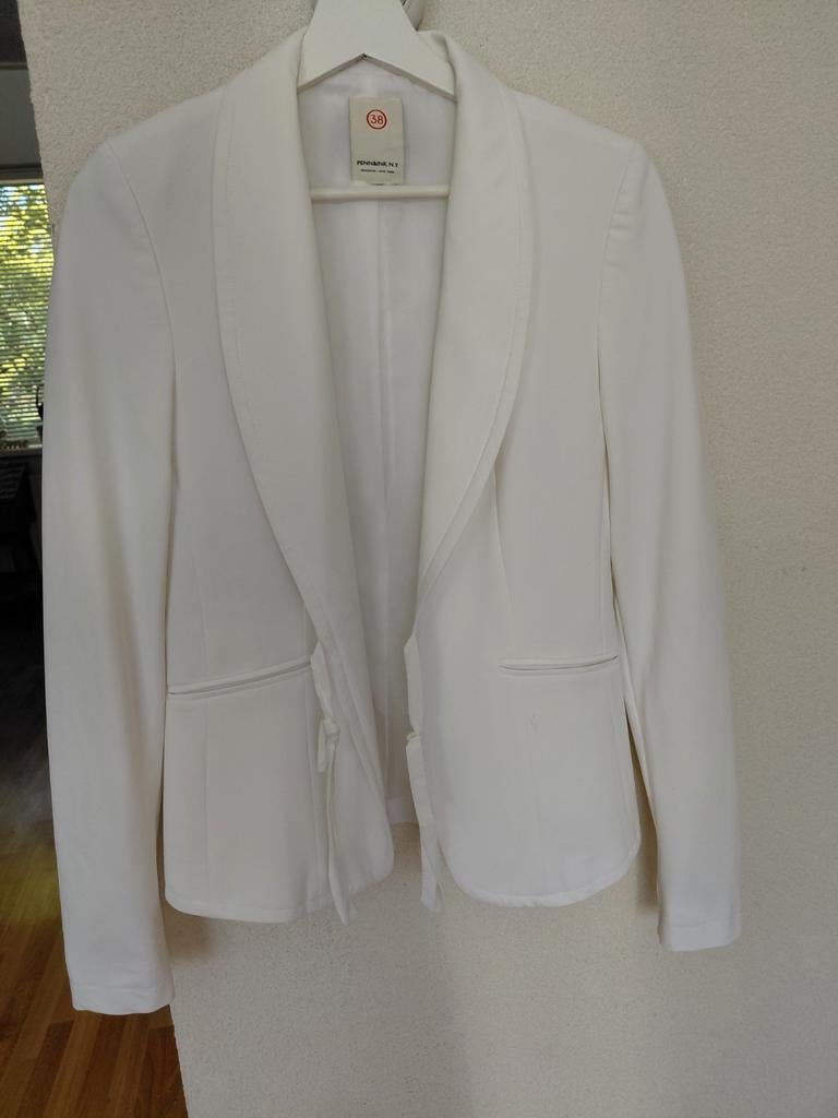 Penn & Ink N.Y. Jasje Maat 38, Kleding | Dames, Jasjes, Kostuums en Pakken, Maat 38/40 (M), Wit, Zo goed als nieuw, Jasje