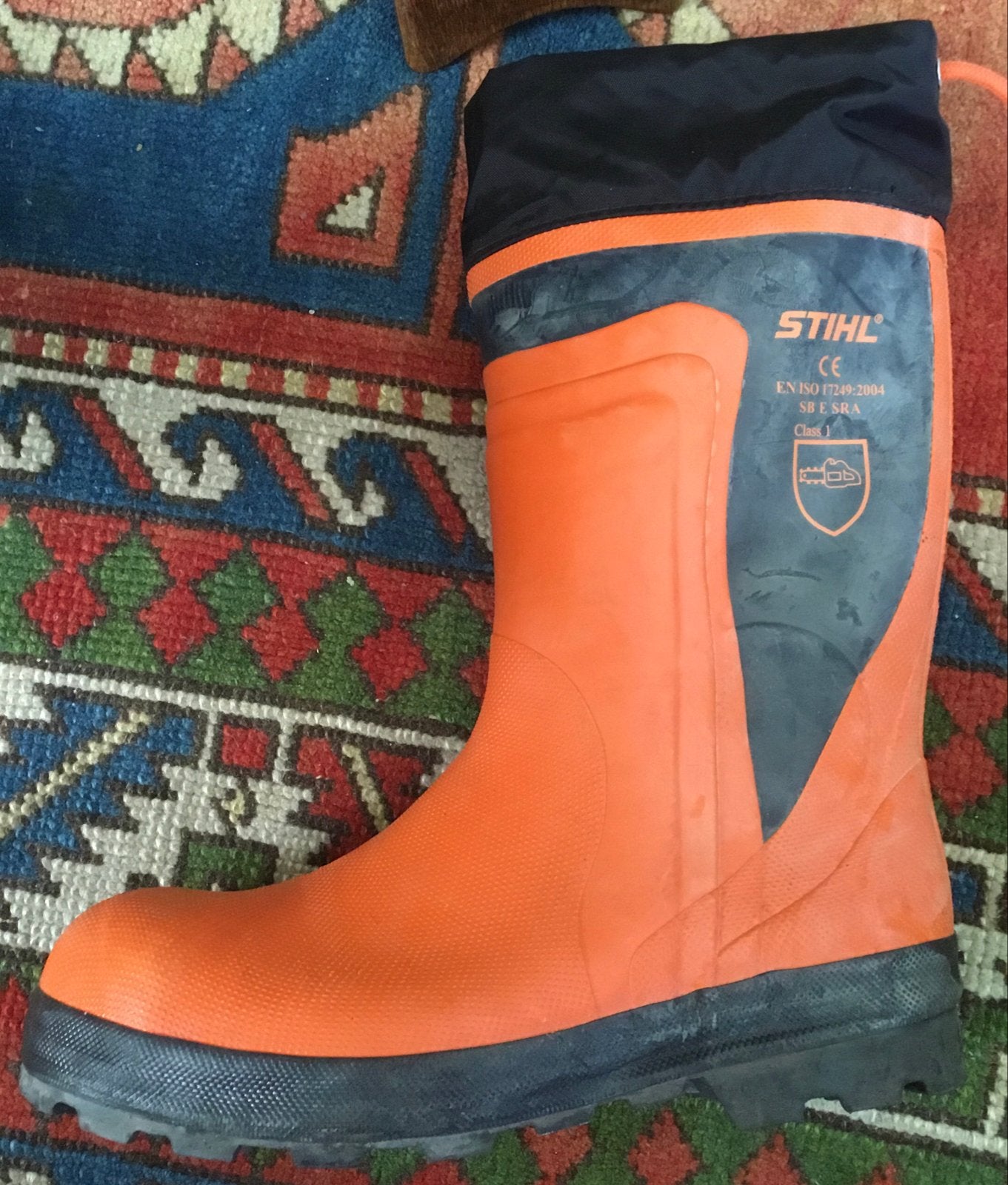 Stihl Veiligheidslaarzen Oranje - Maat 10,5, Ophalen of Verzenden, Gebruikt, Heren, Laarzen
